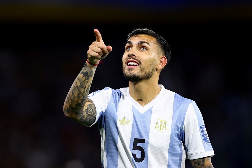 Soccer Football - World Cup - South American Qualifiers - Argentina v Peru - Estadio Mas Monumental, Buenos Aires, Argentina - November 19, 2024
Argentina's Leandro Paredes reacts REUTERS/Agustin Marcarian