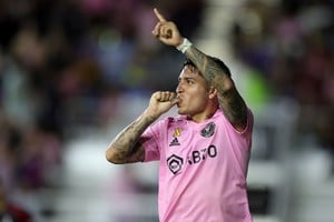 Sep 20, 2023; Fort Lauderdale, Florida, USA; Inter Miami midfielder Facundo Farias (11) reacts after scoring a goal against the Toronto FC during the first half at DRV PNK Stadium. Mandatory Credit: Sam Navarro-USA TODAY Sports