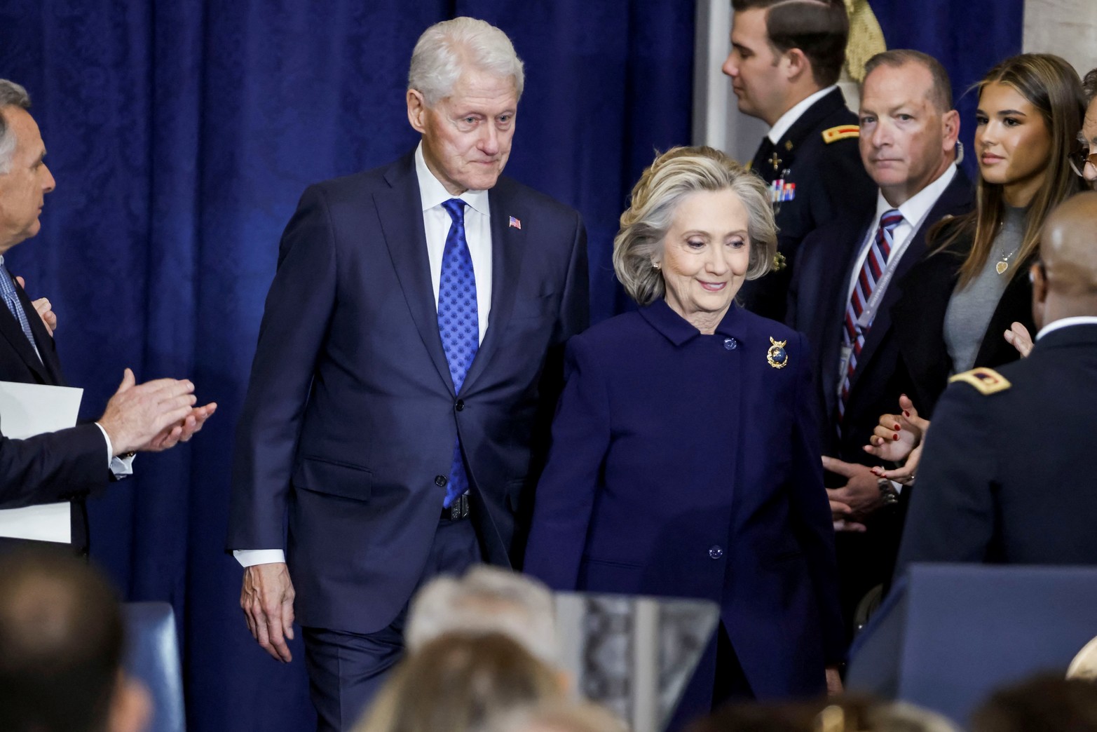 Los Clinton dijeron presente en el acto.