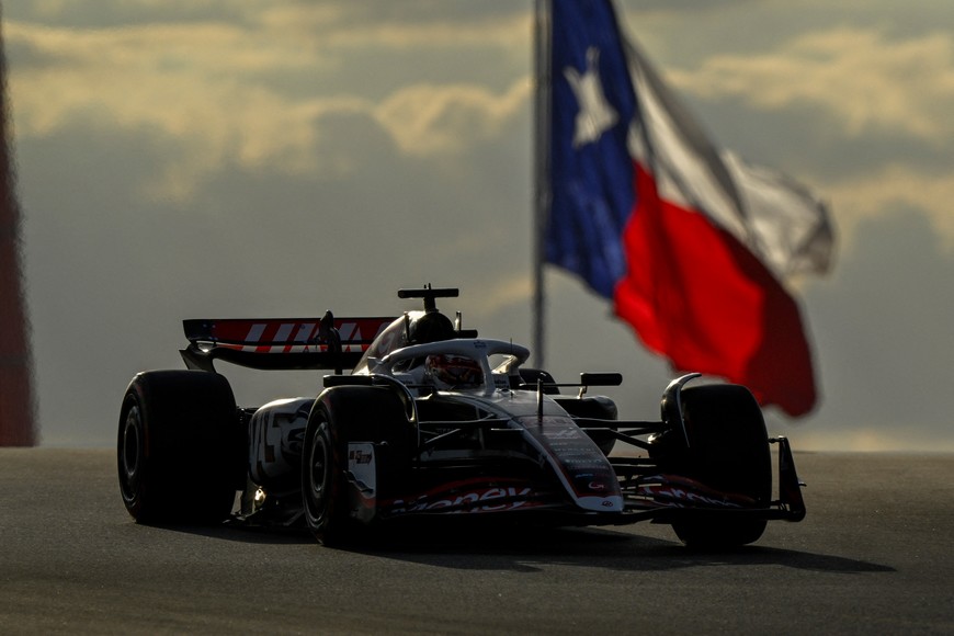 Oct 19, 2024; Austin, Texas, USA; Moneygram Haas F1 Team driver Kevin Magnussen (20) of Team Denmark drives during qualifying for the Sprint Race in the 2024 Formula One US Grand Prix at Circuit of the Americas. Mandatory Credit: Jerome Miron-Imagn Images