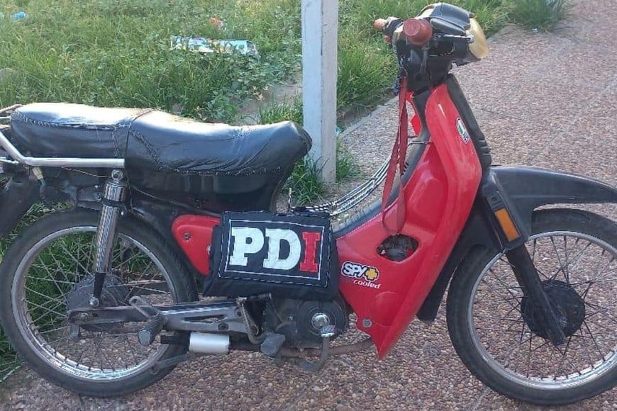 La moto secuestrada por la PDI.