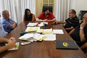 Juan R. Medina y Luis Alberto Pallero durante la reunión en el Ministerio de Trabajo.