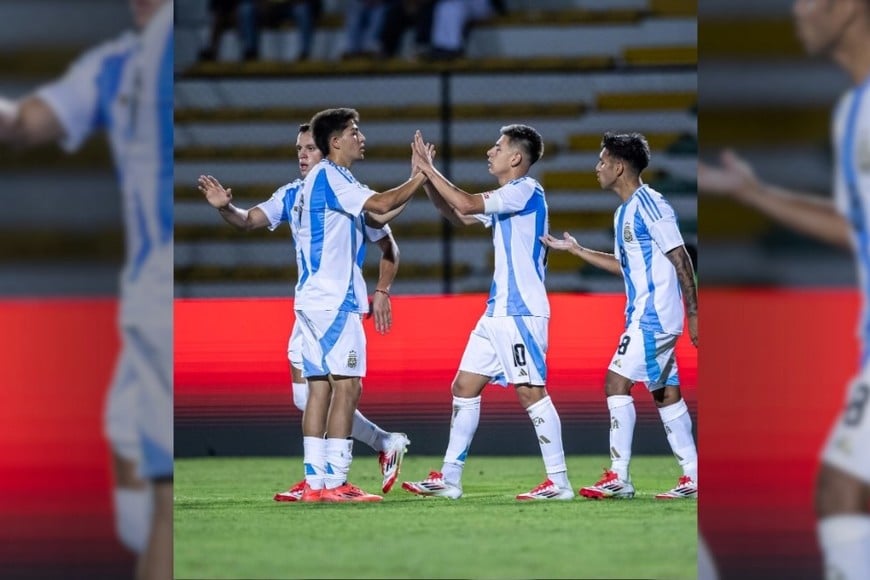 Argentina igualó 1-1 con Colombia en el Sudamericano Sub 20. Créditos: @Argentina