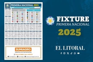 El fixture de la Primera Nacional 2025 de El Litoral.