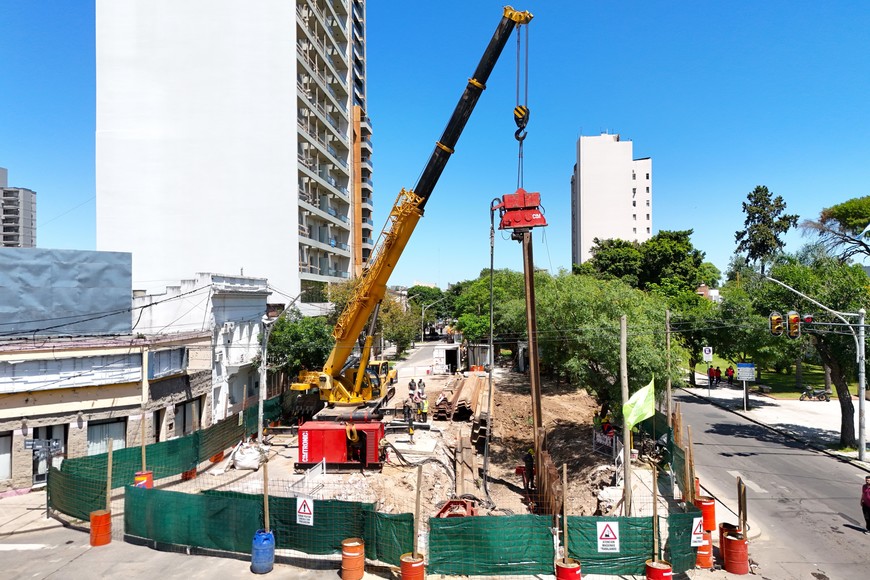 Socavón bulevar y 9 de Julio