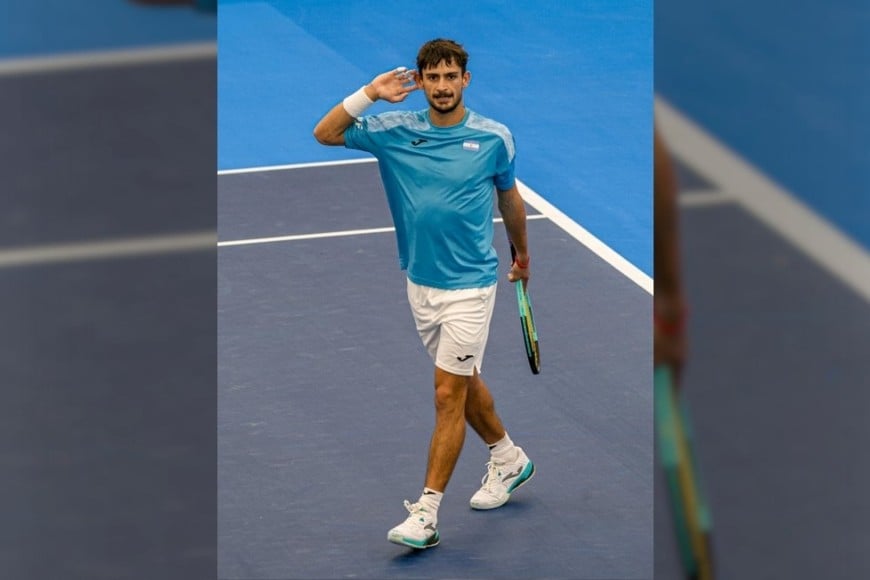 Argentina venció a Noruega y avanzó en la Copa Davis con una remontada épica de Mariano Navone. Foto: AAT