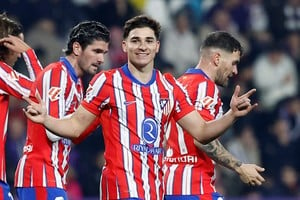 Soccer Football - LaLiga - Real Valladolid v Atletico Madrid - Estadio Jose Zorrilla, Valladolid, Spain - November 30, 2024
Atletico Madrid's Julian Alvarez celebrates scoring their second goal REUTERS/Juan Medina