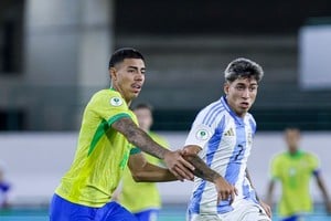 Argentina igualó ante Brasil por la Fecha 4 del hexagonal final del Sudamericano Sub 20. Fotos: @CONMEBOLtorneos