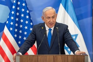 Israeli Prime Minister Benjamin Netanyahu attends a joint press conference with U.S. Secretary of State Marco Rubio at the Prime Minister's office in Jerusalem, February 16, 2025. Ohad Zwigenberg/Pool via REUTERS