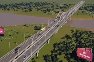 Maqueta. La imagen es ilustrativa y muestra cómo será el nuevo puente, paralelo al Carretero actual.

Archivo.