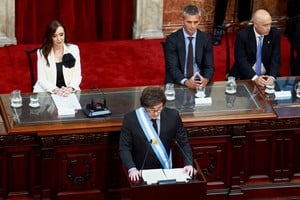 Argentina's President Javier Milei attends the opening session of the legislative term, at the National Congress, in Buenos Aires, Argentina, March 1, 2025. REUTERS/Matias Baglietto