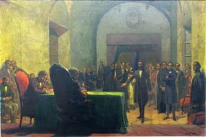 "Los Constituyentes de 1853", de Antonio Alice (reproducción del original)