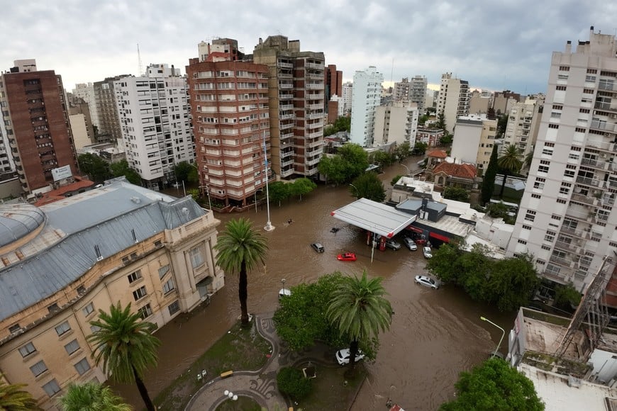 A drone view shows a flooded area in the city of Bahia Blanca, in the province of Buenos Aires, Argentina March 7, 2025. REUTERS/Juan Sebastian Lobos