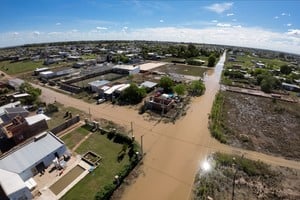 Bahía Blanca y lugares cercanos bajo el agua. Crédito: Reuters.