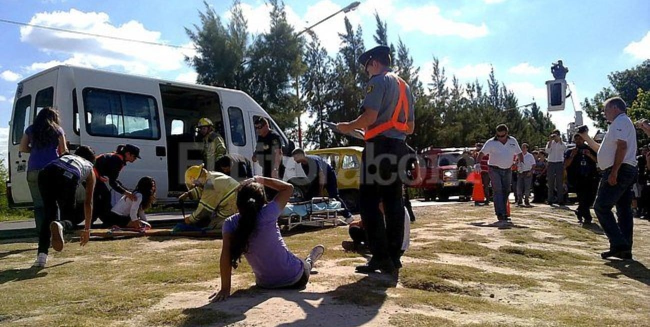 Se realizaron simulacros por accidente de tránsito en San José de Rincón