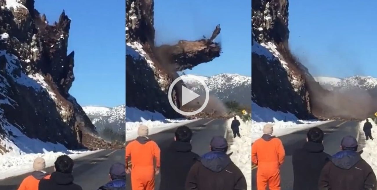 Video: se derrumbó la ladera de un cerro y Villa La Angostura quedó aislada