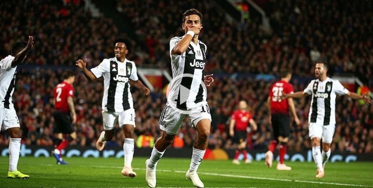 Con gol de Dybala, la Juventus derrotó 1 a 0 al Manchester United