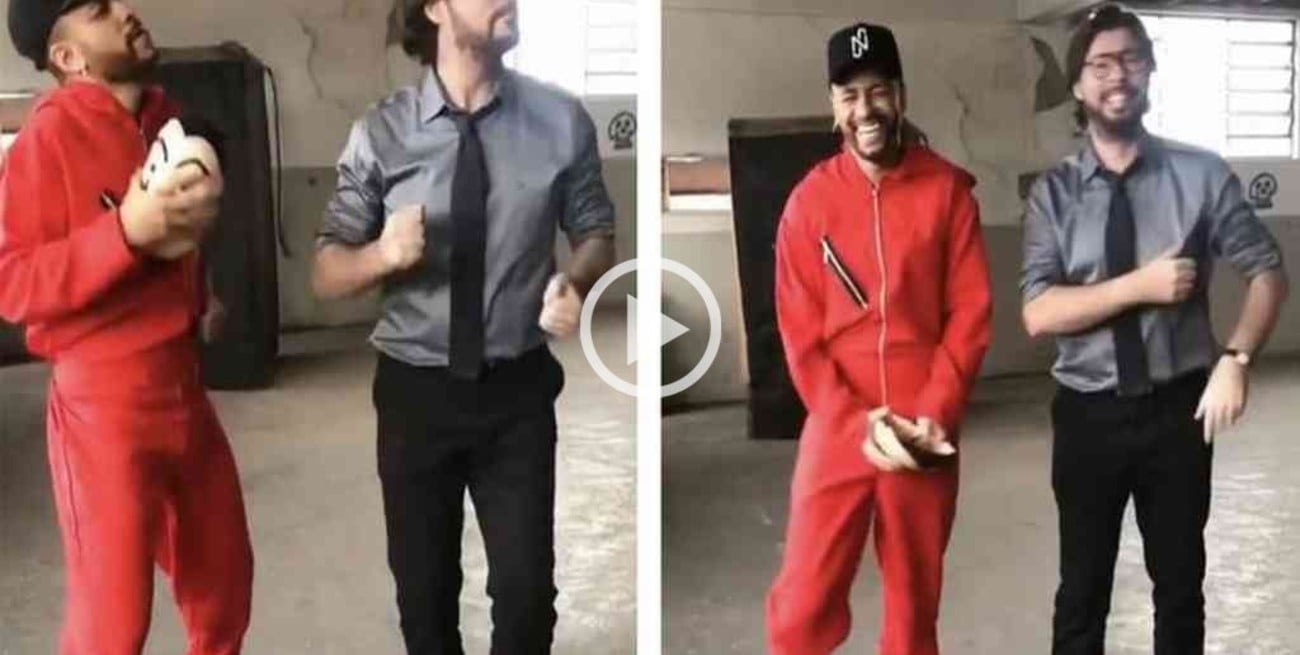 Video: mirá el divertido baile de Neymar con El Profesor de "La casa de papel"