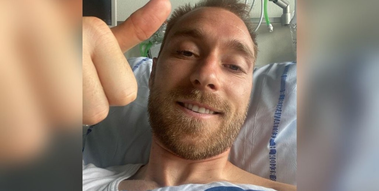 Primer mensaje de Eriksen desde el hospital