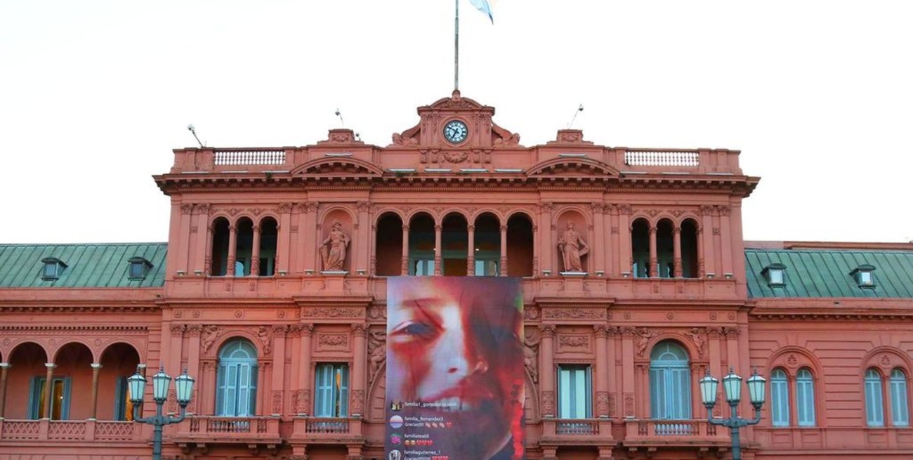 La Casa Rosada colocó una gigantografía para concientizar sobre la donación de órganos