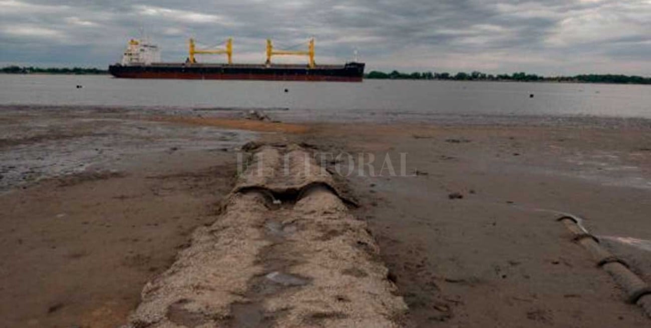 La bajante del río Paraná también es notoria en Rosario