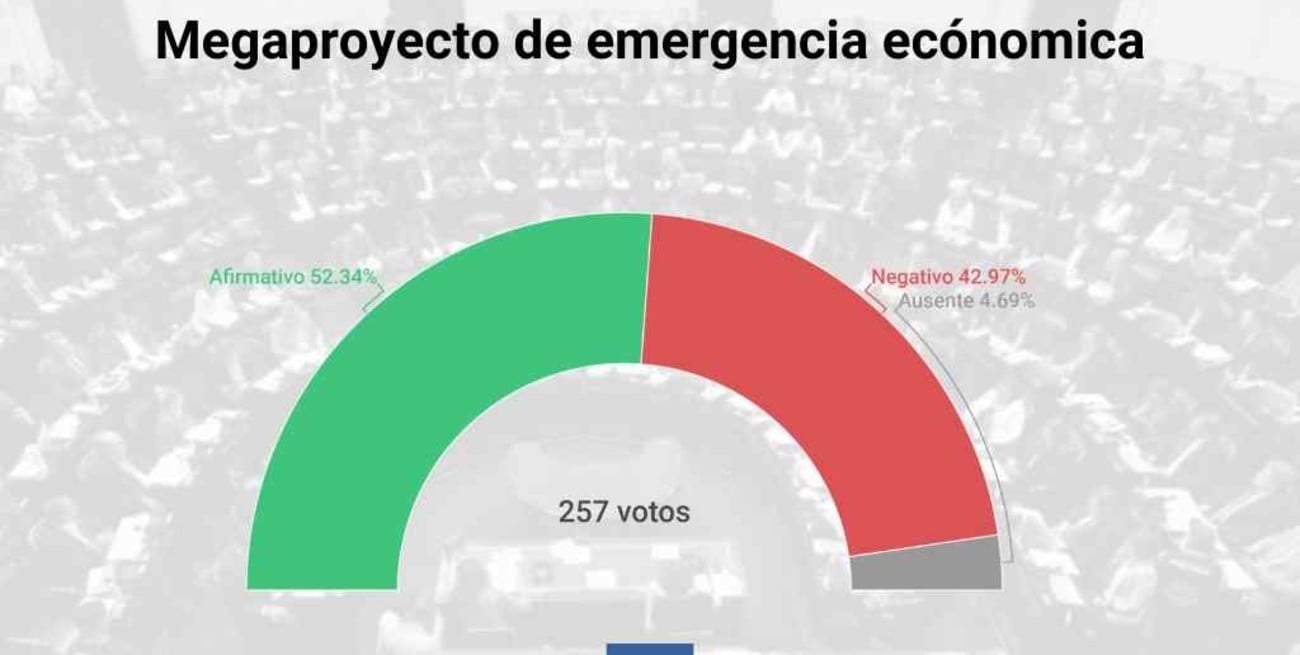 Cómo votó cada diputado el megaproyecto de Emergencia Económica