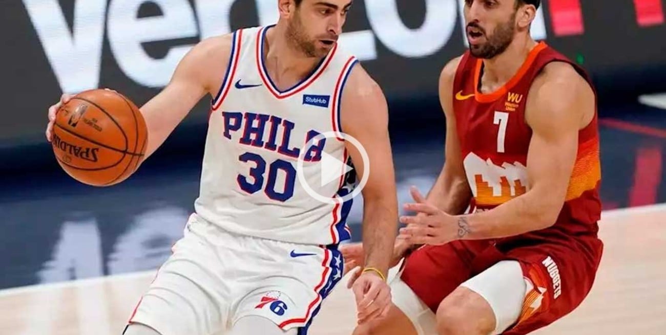 Buen aporte defensivo de Campazzo en victoria de Denver ante Philadelphia