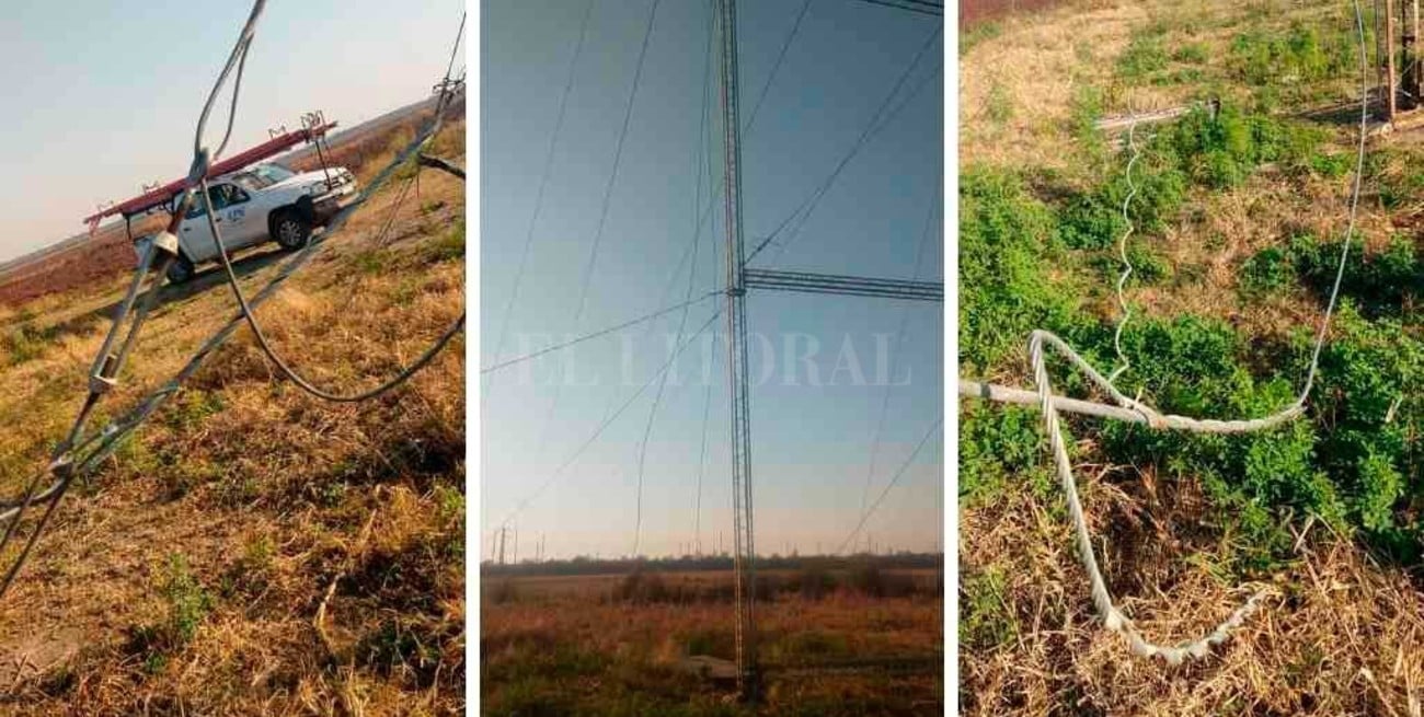 Otra vez provocaron daños en torre de alta tensión en el Salado