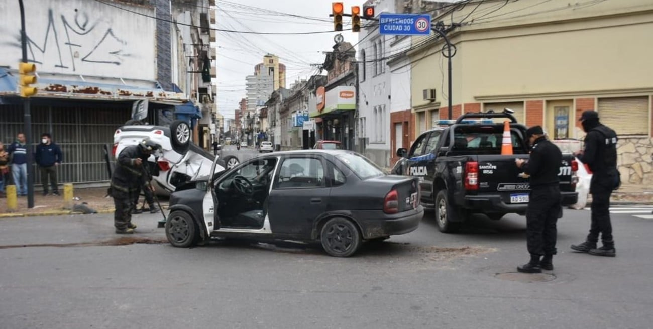 Choque y vuelco en Suipacha y San Jerónimo