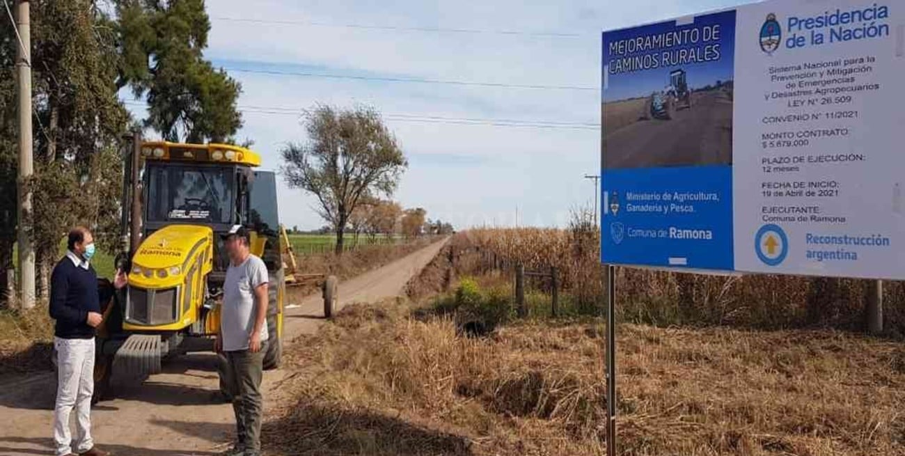 Avanza el mejoramiento de caminos rurales en Ramona