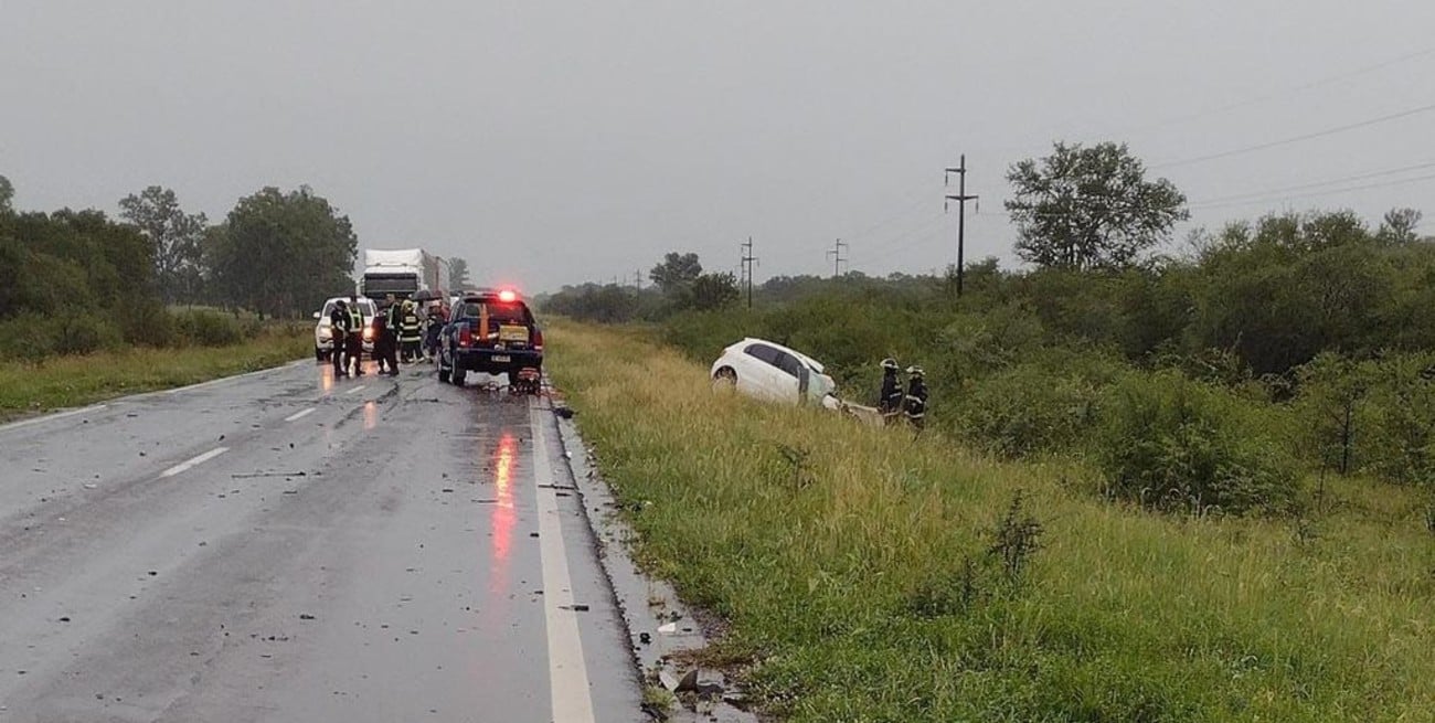 Trágico choque entre un auto y un camión en Vera