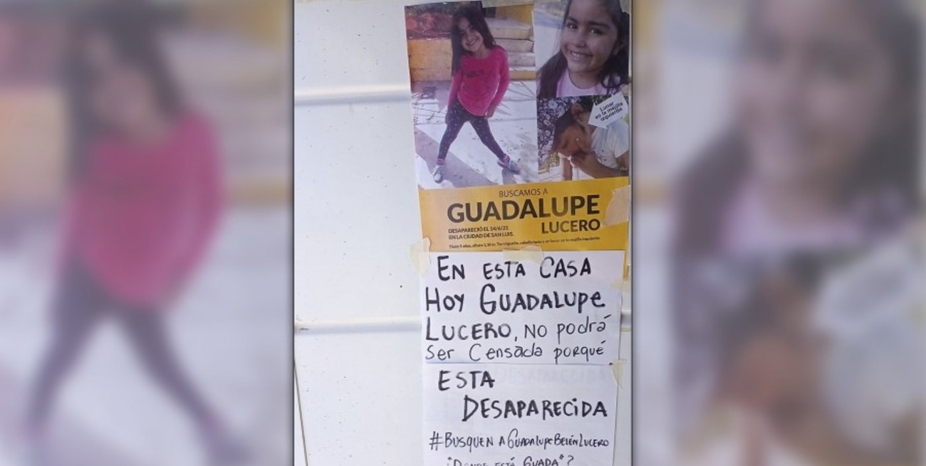 Caso Guadalupe Lucero: su madre dejó un mensaje el día del censo