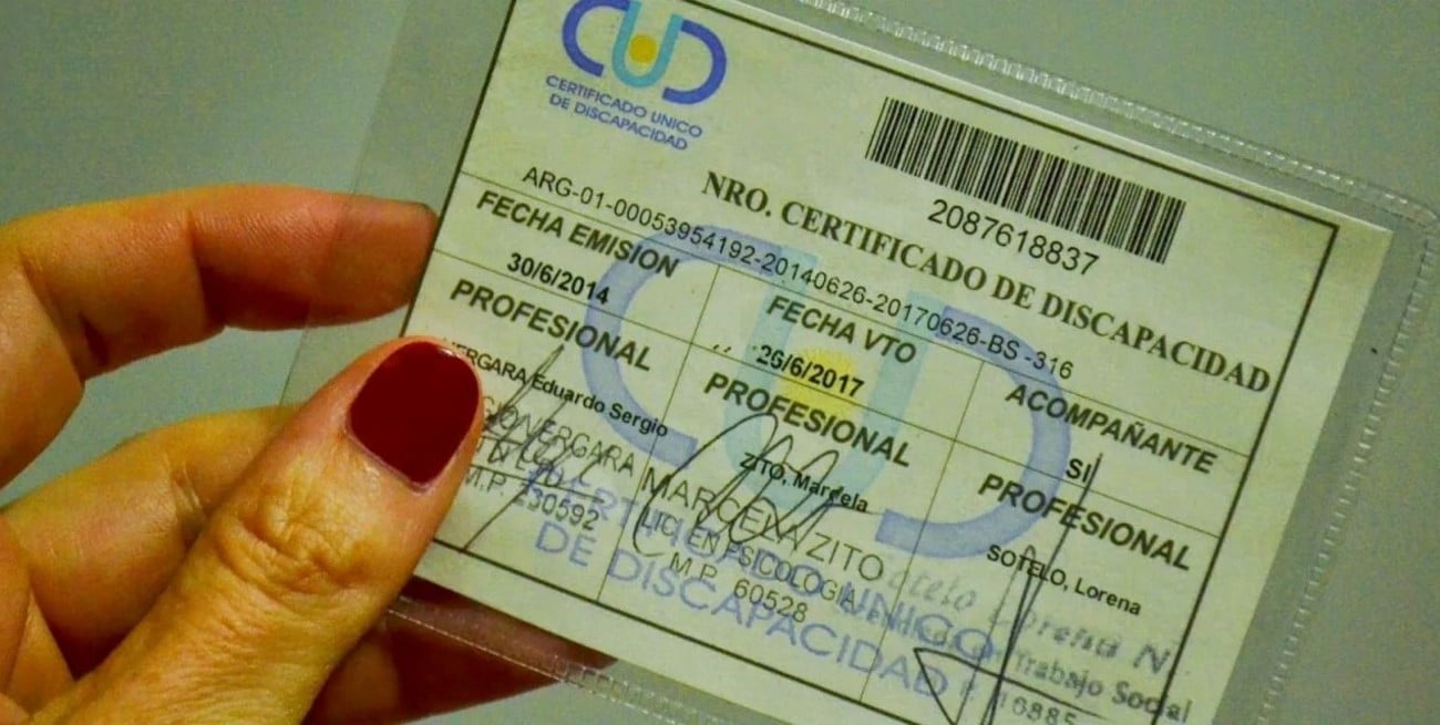 Certificado de Discapacidad: se prorrogaron los vencimientos por un año