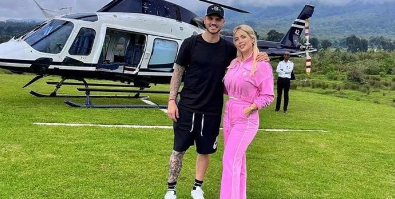 Mauro Icardi y Wanda Nara, de vacaciones en Ruanda