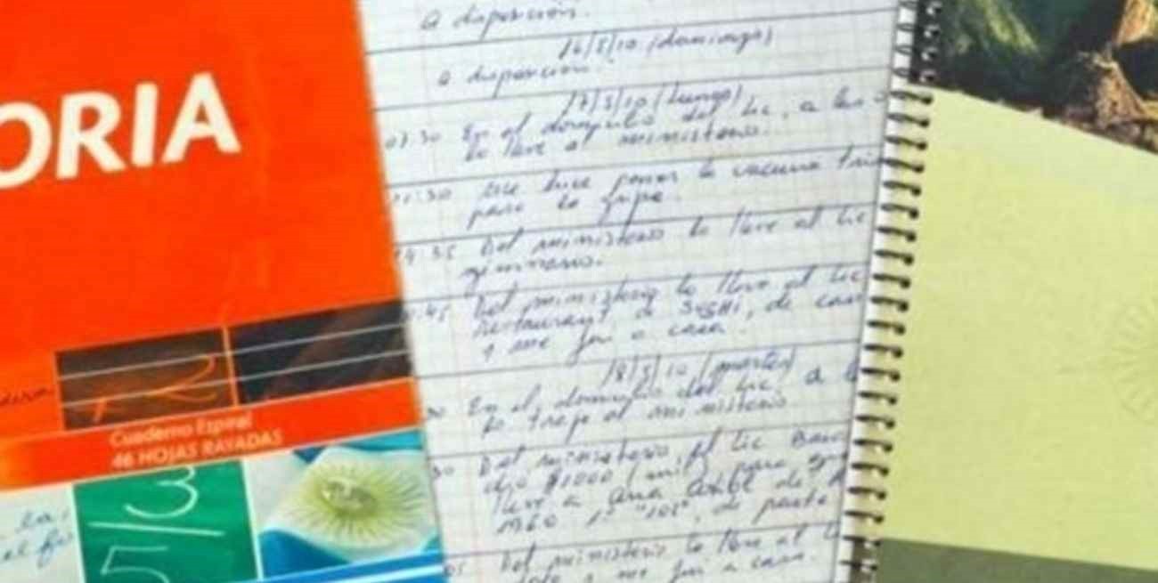 Ordenan peritar los cuadernos de Centeno