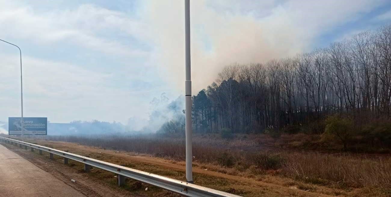 Video: incendio en Santo Tomé en cercanías al peaje de la autovía 19