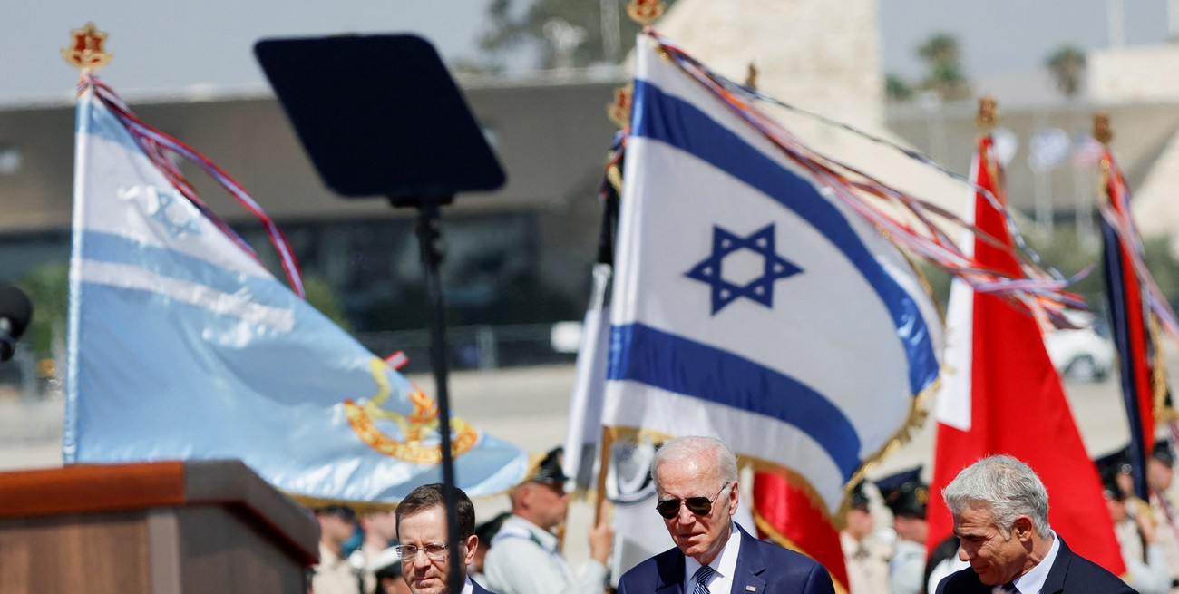 Biden llegó a Israel en su primera visita oficial como presidente de Estados Unidos