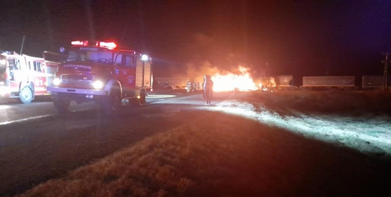 Camión chocó contra un tren en Rufino: un muerto