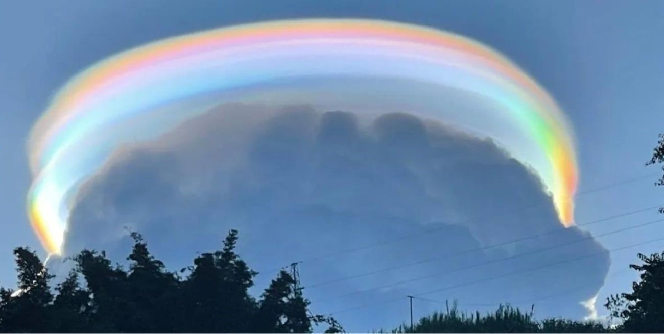 Video: una impresionante "nube arcoíris" apareció en el cielo de China