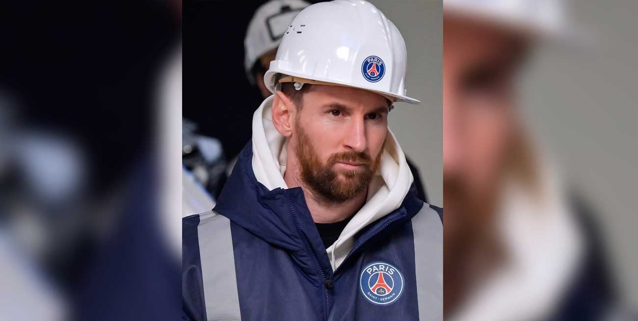 Messi en modo "construcción" recorrió las nuevas instalaciones del PSG