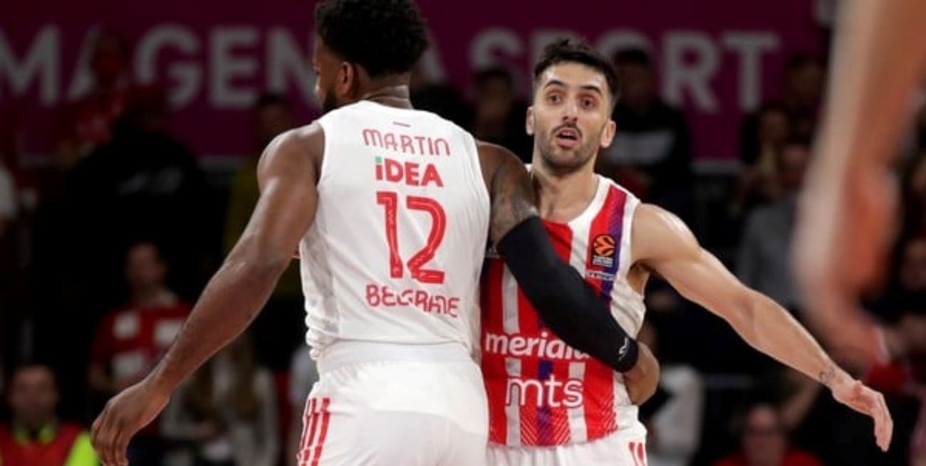 Campazzo y Vildoza tuvieron buenos aportes a pesar de la derrota del Estrella Roja por Euroliga