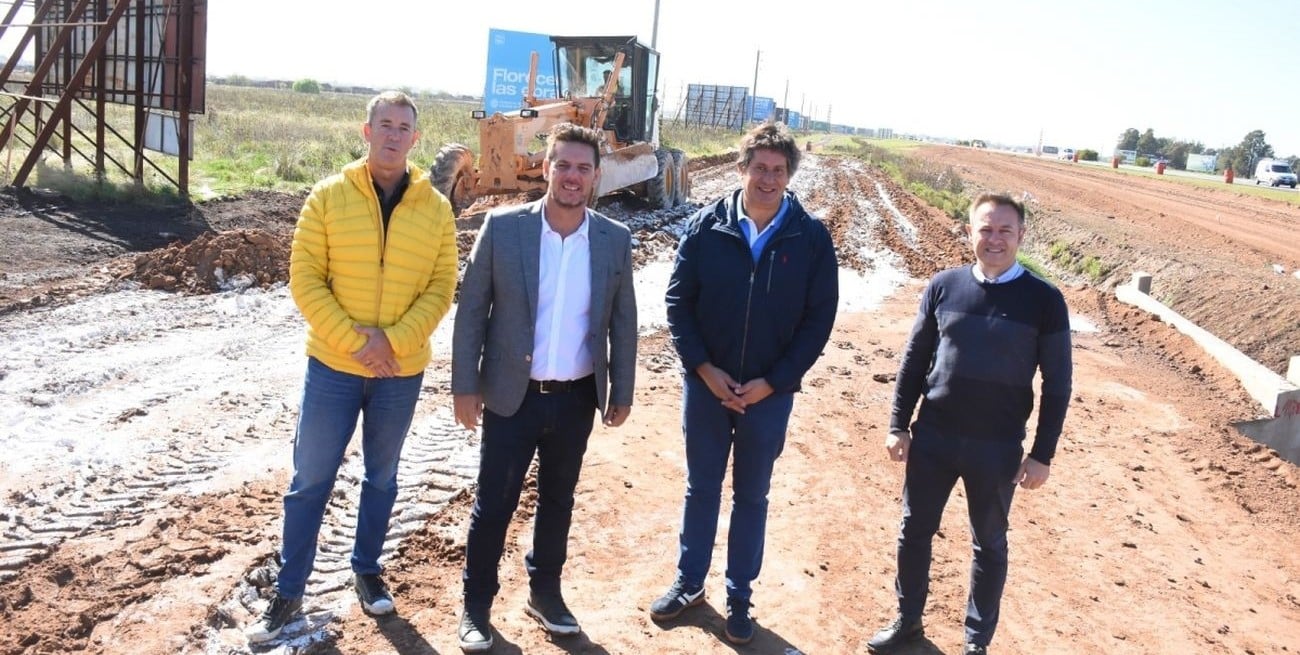 Continúan las obras en el nuevo acceso a la ciudad de Funes
