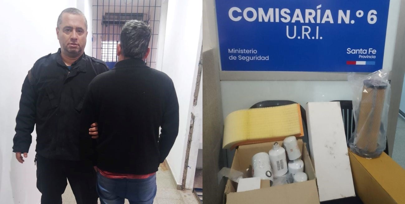 Robó repuestos de camión, los quiso vender y terminó preso