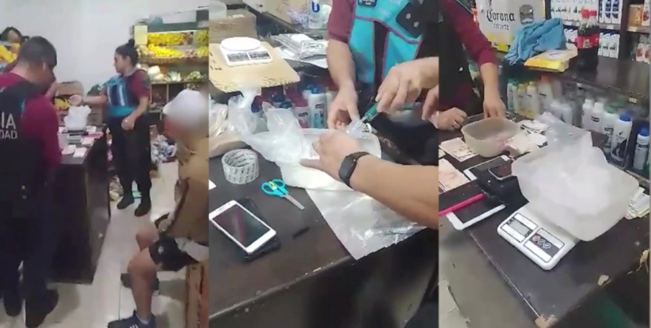 Insólito: cinco detenidos por vender cocaína en la verdulería de un supermercado