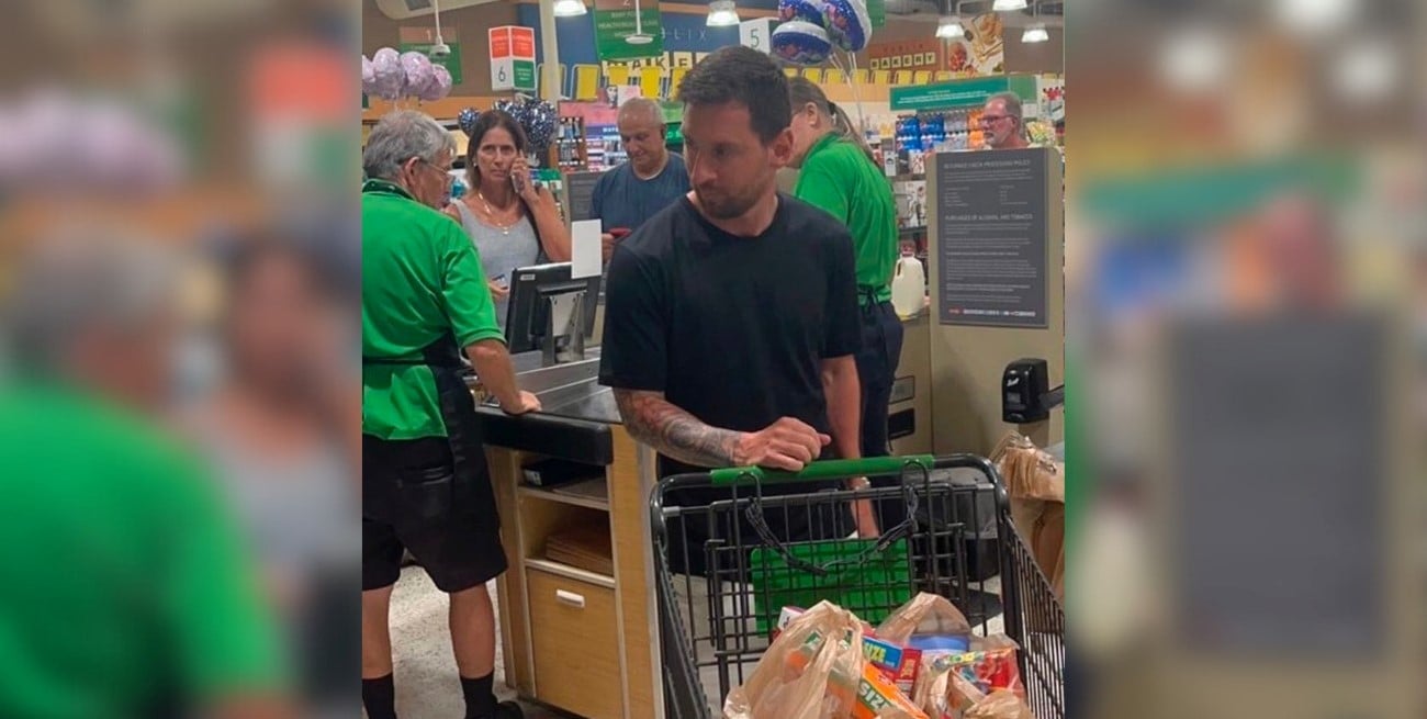 Como uno más: Lionel Messi fue visto en un supermercado de Miami con sus hijos