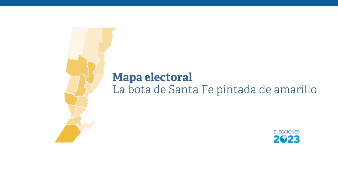 Mapa electoral: la bota de Santa Fe pintada de amarillo