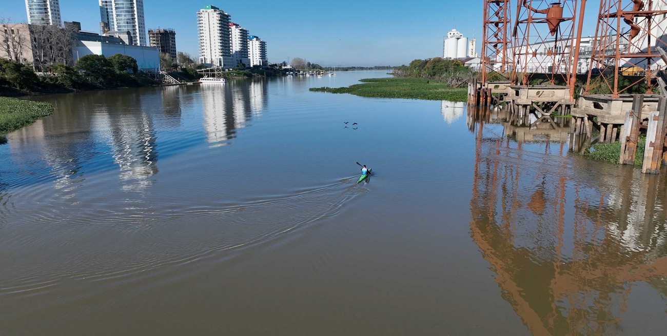 Una mañana en el puerto: entrenamiento olímpico entre garzas, camalotes y barcos