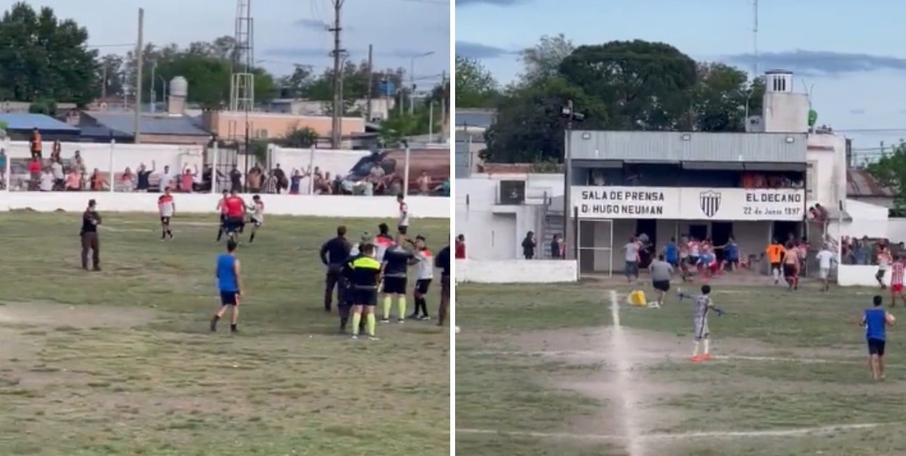 Partido de fútbol en Concordia terminó con disturbios y periodistas heridos con balas de goma