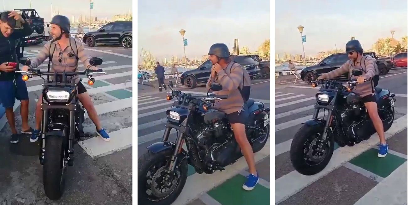 Lacalle Pou paseó por Punta del Este en moto y se volvió viral