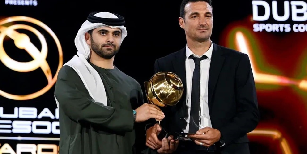 Lionel Scaloni fue reconocido por su trayectoria en los Globe Soccer Awards